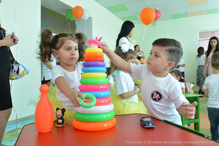 THIS YEAR ABOUT 500 CHILDREN HAVE BEEN ADMITTED TO THE KINDERGARTENS FUNCTIONING UNDER THE SUBORDINATION OF EJMIATSIN MUNICIPALITY